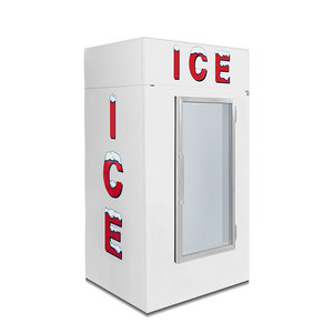 Ice cube bag merchandiser gas station ice storage for outdoors