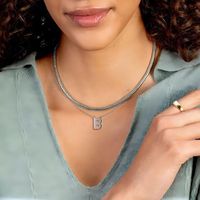 Collar con Colgante de Letra Inicial de Plata de Ley 925 YILUN, Chapado en Rodio, Joyería Minimalista Personalizada con Alfabeto, Regalo, Venta al por Mayor