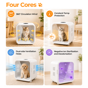 Secadora Automática para Mascotas de 62L, Máquina de Peluquería Canina para Interiores, Temperatura Constante, Bajo Ruido, para Gatos y Perros Pequeños - Product Image 6