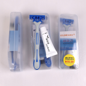 Máquina <span class=keywords><strong>de</strong></span> <span class=keywords><strong>afeitar</strong></span> eléctrica súper económica con cabezal móvil, cuchillas dobles desechables <span class=keywords><strong>de</strong></span> acero inoxidable y mango <span class=keywords><strong>de</strong></span> madera - Product Image 3