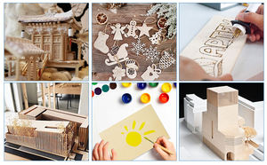 Planche de bois naturel 3MM Découpe laser de <span class=keywords><strong>contreplaqué</strong></span> commercial, bois de chêne, panneau de bois de bouleau pour l'artisanat 3D Puzzle Toys - Product Image 6