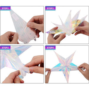 Ychon New Fashion Iridescent Shining Snowflake Decors Snow Flakes Garland Christmas Tree Ornament <strong>Frozen</strong> Theme <strong>Party</strong> <strong>Supplies</strong> - Product Image 6