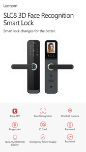 Tuya Khóa Cửa Chuông Cửa Khóa Thông Minh Nhận Diện Khuôn Mặt 3D Sinh Trắc Học Vân Tay Kỹ Thuật Số Wifi Có <span class=keywords><strong>Camera</strong></span> - Product Image 6