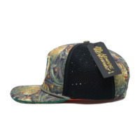 Casquettes de baseball unisexes au design rétro à 5 panneaux, motif à pois, multicolores, 100% polyester, snapback avec logo brodé à la main