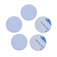 Carte d'accès NFC RFID ronde de 25 mm en PVC autocollante avec support pour graphisme personnalisé