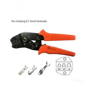 Sn-28b <b>Mini</b> European Style Terminal Crimping <b>Pliers</b> High Carbon Steel Front Entry Wire Size 16 Awg - Product Image 4