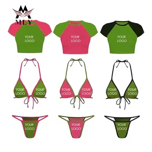 <span class=keywords><strong>Maillot</strong></span> <span class=keywords><strong>de</strong></span> <span class=keywords><strong>bain</strong></span> <span class=keywords><strong>de</strong></span> luxe personnalisé avec logo, bikini halter, crop top, short, ensemble 3 pièces style sport, <span class=keywords><strong>maillot</strong></span> <span class=keywords><strong>de</strong></span> <span class=keywords><strong>bain</strong></span> <span class=keywords><strong>de</strong></span> plage pour femmes - Product Image 1