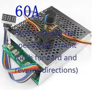 Contrôleur de vitesse électronique pour moteur à courant continu (12V/24V/36V/48V), mode marche avant/arrière, échelle numérique