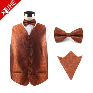مخصص مصمم الأزياء صدرية ربطة عنق ومنديل مجموعة الخصر معطف للرجال