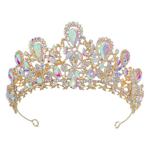 มงกุฎคริสตัลสี<span class=keywords><strong>ขาว</strong></span>ประดับเพชรแบบ QS Cross-border สำหรับงานแต่งงาน เครื่องประดับผมสำหรับเจ้าสาวในพิธีบรรลุนิติภาวะ - Product Image 5