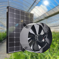 40W Solarbetriebener Bürstenloser DC-Kugellager-Axialventilator für Dachgäbe, OEM, 5 Jahre Garantie, für Gewächshäuser und Industrieheizungen