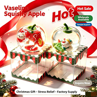 Nouveau jouet anti-stress souple en forme de pomme Vaseline de Noël, transparent, magnifique décoration, à remontée lente, nouveauté très prisée