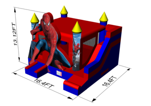 Castillo Inflable Blanco, Rosa, Menta, Morado y Azul Xinyue de 4x3.5m para Bodas, Fiestas y Parques de <span class=keywords><strong>Trampolines</strong></span>, Apto para Niños de 4 Años - Product Image 4