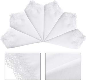 <span class=keywords><strong>Pañuelos</strong></span> <span class=keywords><strong>de</strong></span> Boda Vintage al por Mayor para Mujer con Borde <span class=keywords><strong>de</strong></span> Encaje, Suaves, 100% Algodón Blanco, <span class=keywords><strong>Pañuelos</strong></span> <span class=keywords><strong>de</strong></span> <span class=keywords><strong>Ganchillo</strong></span> para Decoración <span class=keywords><strong>de</strong></span> Fiestas <span class=keywords><strong>de</strong></span> Té - Product Image 2