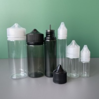 Flacons compte-gouttes en plastique faciles à presser de 10 ml, 15 ml, 30 ml, 50 ml, 60 ml, 80 ml, 100 ml, 120 ml, impression couleur personnalisée, flacons liquides en PET