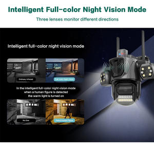 9MP屋外ワイヤレス監視カメラ 家庭用5K超高画質wifiネットワークICSEEセキュリティ三眼三画面ptz 3MPカメラ - Product Image 5