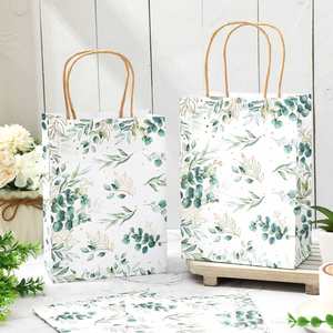 ถุงกระดาษใส่อาหารแบบใช้แล้วทิ้ง สีน้ำตาลและสีขาว แบบกำหนดเองได้ - Product Image 4