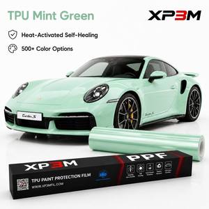Film de protection de peinture (PPF) en vinyle TPU brillant vert menthe OEM XP3M 7,5 mil auto-réparant anti-rayures anti-jaunissement avec canaux de libération d'air - Product Image 1