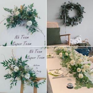 مصنع الجملة جولة أوراق الأوكالبتوس ينبع 35.43in 6 ألوان الخضرة فو لحفل الزفاف ترتيبات الأزهار السائبة - Product Image 6