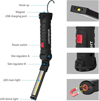 Lampe de travail pliante LED magnétique forte Shingel Torche LED appropriée Lampes de poche