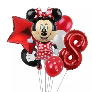 7pcs <span class=keywords><strong>Mickey</strong></span> <span class=keywords><strong>Mouse</strong></span> Party Balloons <span class=keywords><strong>Minnie</strong></span> Balloons 32 "numero Balloon decorazioni per feste di compleanno giocattoli gonfiabili per bambini palline da doccia - Product Image 6