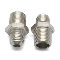 Adaptor Pipa Flare AN Male AN6 AN8 AN10 AN12 ke 1/8NPT 1/4NPT 3/8NPT Fitting Union Lurus untuk Modifikasi Sistem Pendingin Oli dan Bahan Bakar