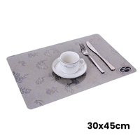 Napperons en plastique RNPT à paillettes, 30x45cm, rectangulaires, motif fleurs ornementales, coins arrondis, pour tables de banquet et de salle à manger