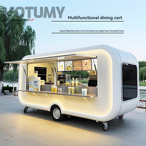 Camion de nourriture mobile multifonctionnel, chariot à glaces pour vendeurs de rue, construction en acier inoxydable, résistant à la rouille - Product Image 1