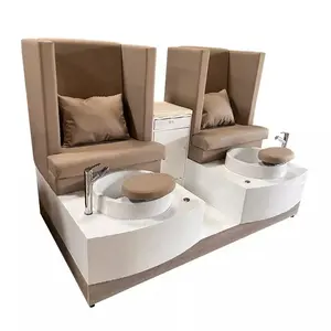 Customized double seat foot spa massage pedicure chair station units
