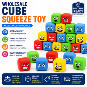 Jouet souple en forme de cube à presser, visage amusant, jouet anti-stress pour enfants, cadeau de fête, vente en gros - Product Image 4