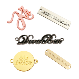 Design Rectangle Die Cast Gold Brand logo Custom Sewing Metal Plate Label <strong>Tag</strong> for <strong>Clothes</strong> - Product Image 5