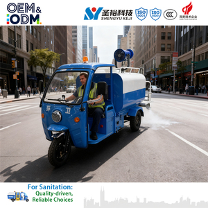 Cano de Névoa Elétrico para Triciclo - Pulverizador de Água Industrial de Dupla Face para Supressão de Poeira em Faixas Verdes, Gramados e Estradas - Product Image 3