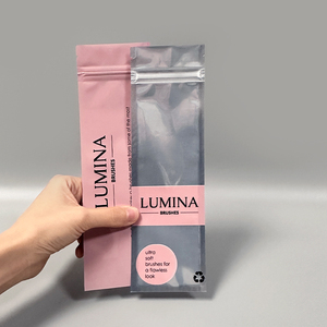 Sacchetto di Imballaggio Trasparente in Plastica Personalizzato, Busta Piatta per Accessori con Chiusura <span class=keywords><strong>a</strong></span> Zip, Sacchetto con Cerniera <span class=keywords><strong>a</strong></span> 3 Lati, Busta per Guanti - Product Image 3