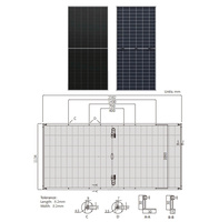 Panneau solaire Longi Hi-Mo X10 Scientist Dual Double Glass Photovoltaic N Type Bifacial Monocristallin 650 Watt 650W pour la maison