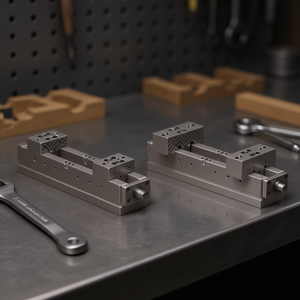 Ttake Modular <b>Bench</b> Vise With Smooth Rhomboidal Jaws Self Centering Design For Precision Workholding - Product Image 3