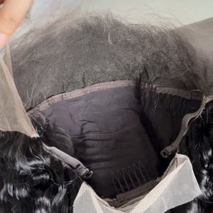 Venta al por mayor de cabello brasileño largo de 32 pulgadas para peluca frontal HD, OFERTA 13X4, rizado Bodywave, DEEPWAVE, transparente, negro, para mujeres, envío inmediato - Product Image 5