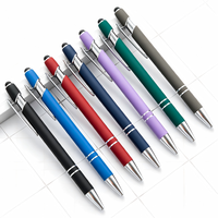 Stylo bille publicitaire tactile en métal à faible coût, 1,0 mm, vente en gros, neutre, personnalisable pour événements d'entreprise