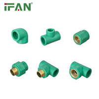 IFANPlus marque allemande réduisant les raccords de tuyauterie Cap Union coude douille raccords de tuyauterie pour Joint en plastique vert Pp-r raccords de tuyauterie