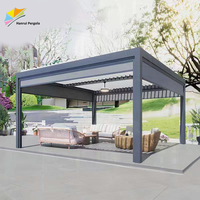 Große Aluminium-Pergola mit Lamellen 4x5 4x6 3x6 Meter Garten Terrasse Hinterhof Außendekoration Pergola