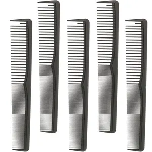 Private Label Carbon Material Heat Resistance Width Teeth Cutting Hair Comb Plastic Comb