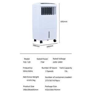 Enfriador <span class=keywords><strong>de</strong></span> <span class=keywords><strong>aire</strong></span> evaporativo para habitación <span class=keywords><strong>de</strong></span> alimentación <span class=keywords><strong>de</strong></span> CA eléctrica portátil, Enfriador <span class=keywords><strong>de</strong></span> <span class=keywords><strong>aire</strong></span> <span class=keywords><strong>de</strong></span> agua para electrodomésticos para casa, <span class=keywords><strong>precio</strong></span> barato, nueva condición - Product Image 6