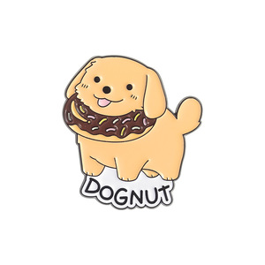 Todo está bien gatito esmalte Metal Pins gato perro Donut café broches lindo dibujos animados Anime Pin insignia al por mayor - Product Image 2