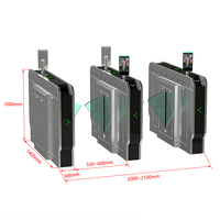 Barrière à battants KMS, porte tournante, reconnaissance faciale, contrôle d'accès RFID, entrée intelligente pour immeuble de bureaux, sécurité bidirectionnelle