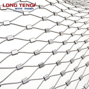 Giá thấp SS 316 ferrule inox cáp linh hoạt dây thép không gỉ <span class=keywords><strong>Rope</strong></span> lưới lưới cho màu xanh lá cây tường - Product Image 1