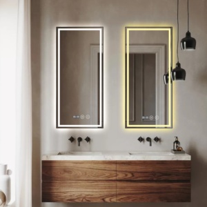Hotel Wall Mounted Illuminated <strong>Light</strong> up Bathroom Mirror with Aluminium Framen Rectangle Metal Hotel Led Mirror - Product Image 1