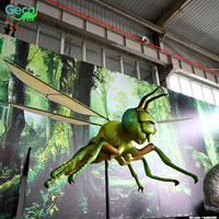 Modèle de libellule animatronique, imperméable et résistant au soleil, insecte simulé grandeur nature personnalisable pour la décoration des parcs à thème et des musées