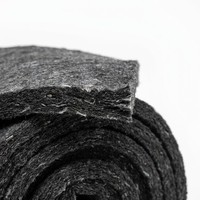 Tissu aiguilleté Qianxi noir-gris 100 % polyester, antistatique, résistant à l'abrasion, anti-déchirure, anti-boulochage, léger, 100 GSM