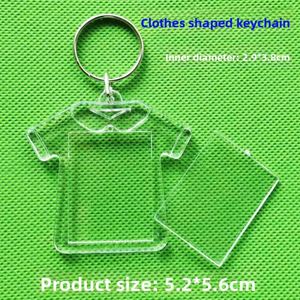 X48 Diy Acrylic Blank <b>Keychain</b> Custom Clover Bear Bag Shape Transparent Key Chains Charm Pendant Blanks Acrylic Photo Frame Keyc - Product Image 2