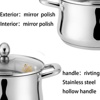 Ensemble de casseroles antiadhésives uniques Haus Roland, en acier inoxydable, pour cuisson à induction