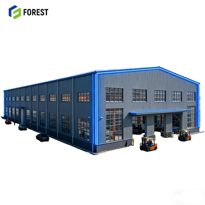 โรงงานโครงสร้างเหล็กสำเร็จรูป ทนลม ทนไฟ พร้อมแผงกระจกแสงธรรมชาติ ความแข็งแรงสูง สำหรับศูนย์กระจายสินค้าขายส่ง - Product Image 2